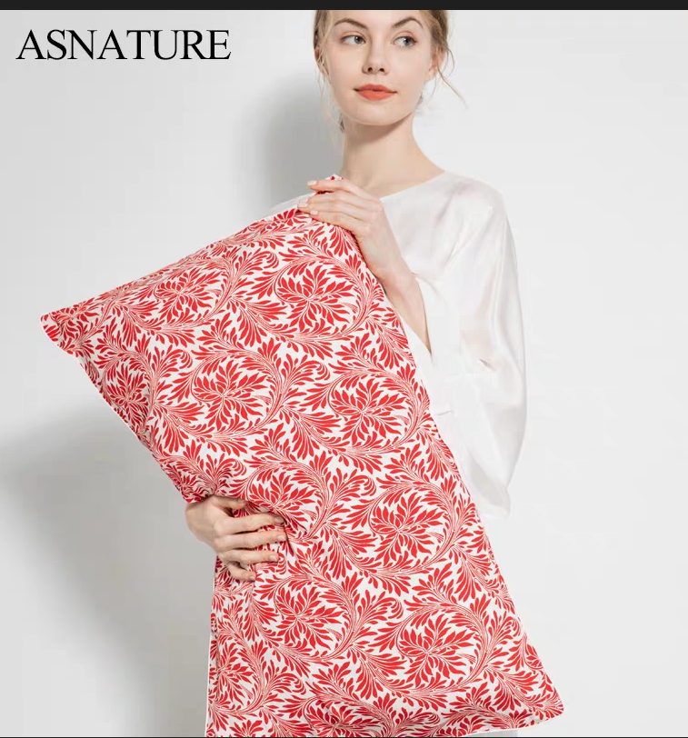 asnature silk pillow case mulberry silk gift wedding customization hair silk pillow sleeve single -sided silk real silk