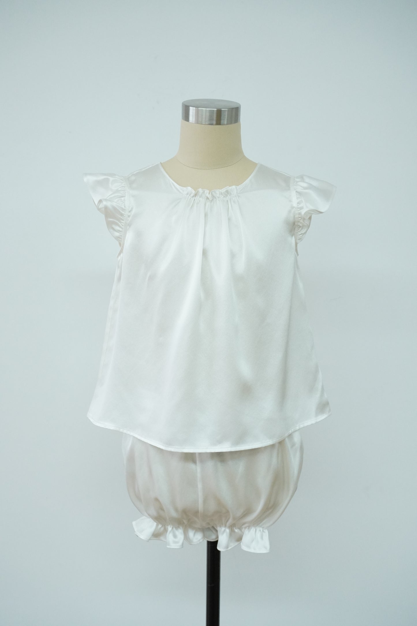 ASNATURE Mulberry silk children pajamas Real spring and summer air -conditioned air -conditioned baby home service split pajamas