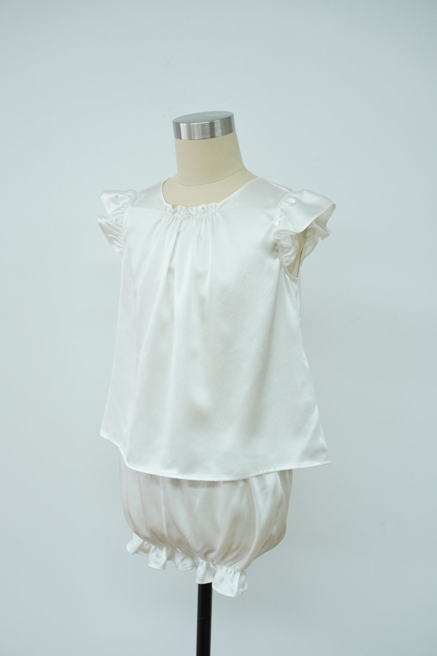 ASNATURE Mulberry silk children pajamas Real spring and summer air -conditioned air -conditioned baby home service split pajamas