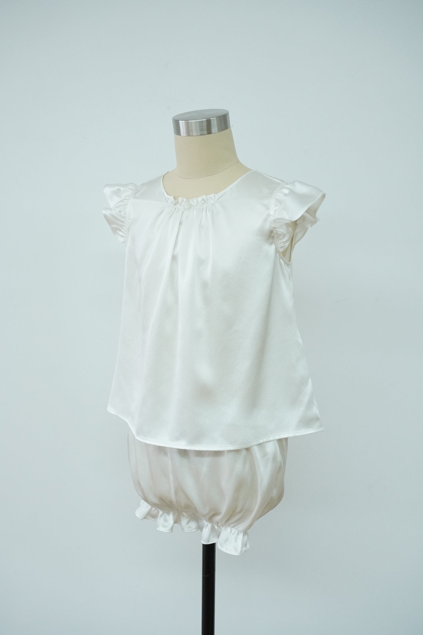 ASNATURE Mulberry silk children pajamas Real spring and summer air -conditioned air -conditioned baby home service split pajamas